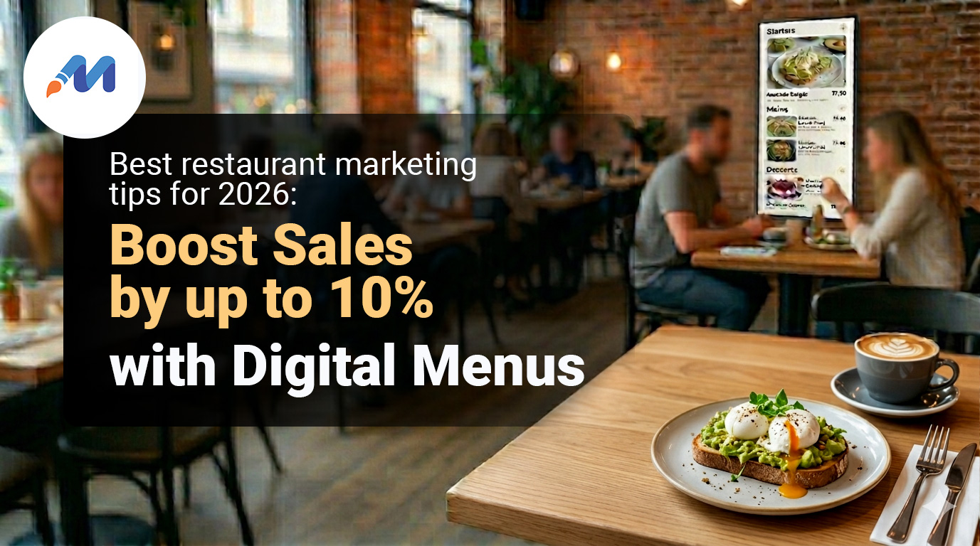 Best restaurant marketing tips for 2026: Boost Sales by up to 10% with Digital Menus