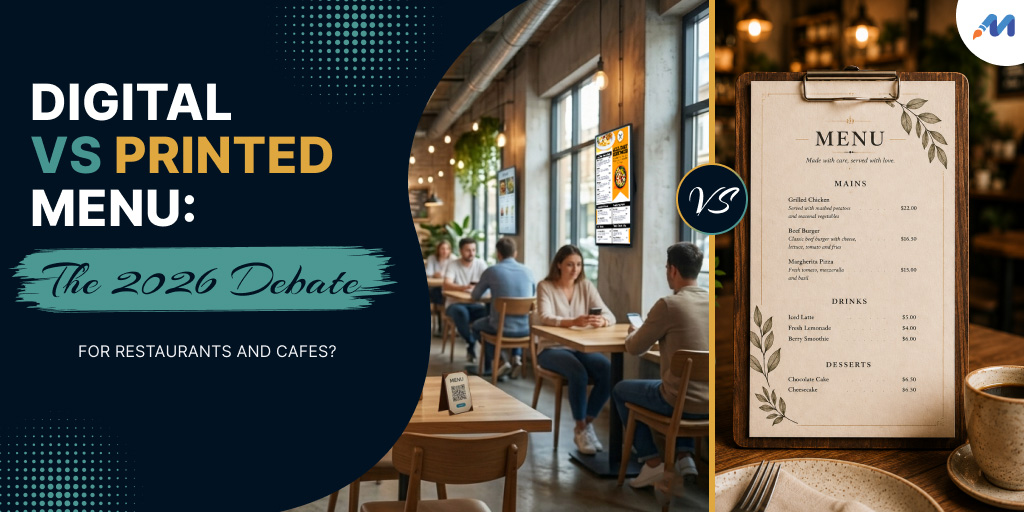 Digital menu vs printed menu: Cost, benefits & which is best for restaurants and cafes  in 2026?