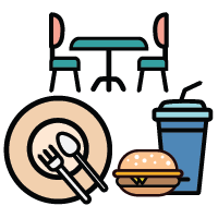 Digital menu boards for Food Court