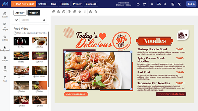 Use menu design by Internet through LAN or Wifi connection| MenuRepo Use menu design by Internet through LAN or Wifi connection| MenuRepo