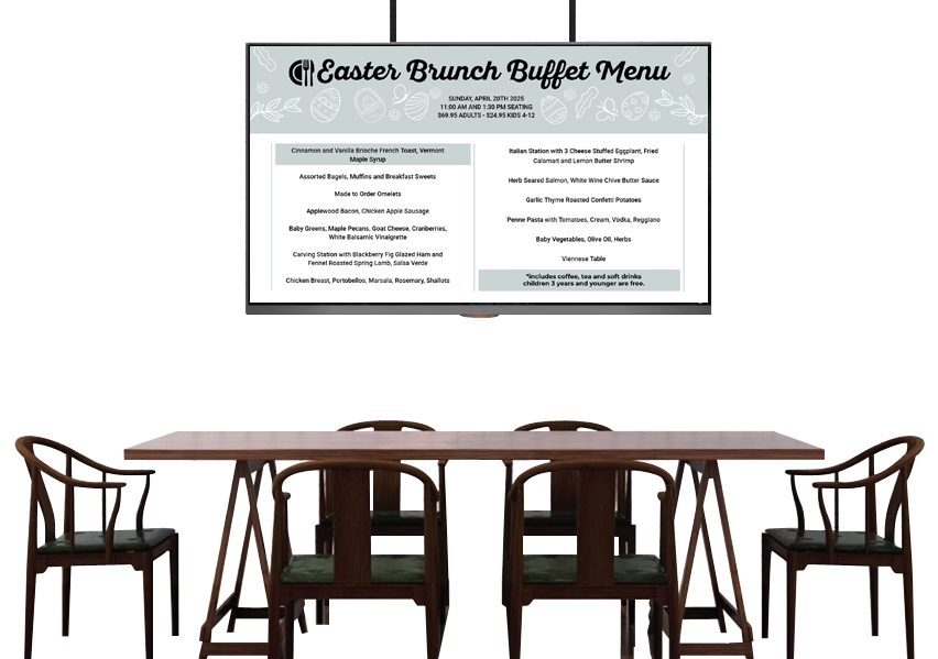 MenuRepo | Easter Buffet digital menu card design gallery for FREE