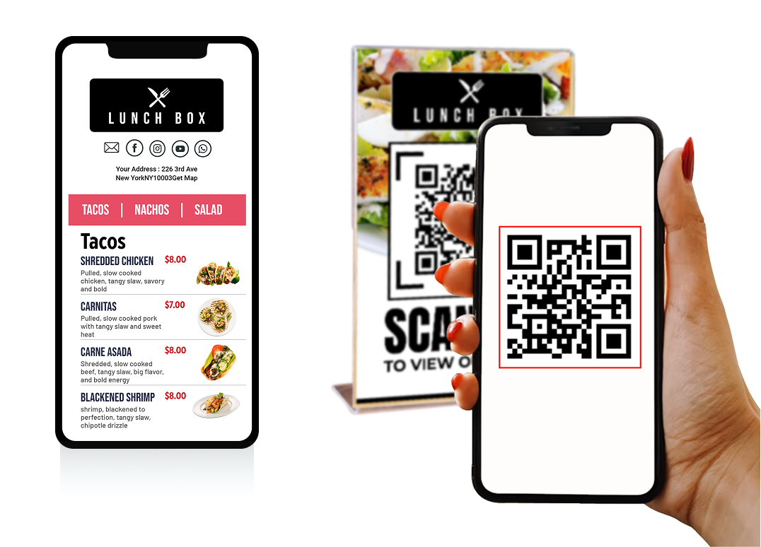 MenuRepo | QR Code digital menu boards for restaurant's display
