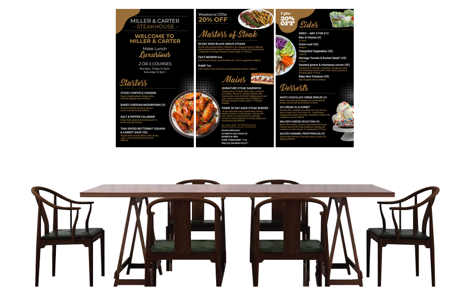 MenuRepo | Restaurant Wall menu or Series menu for signage display