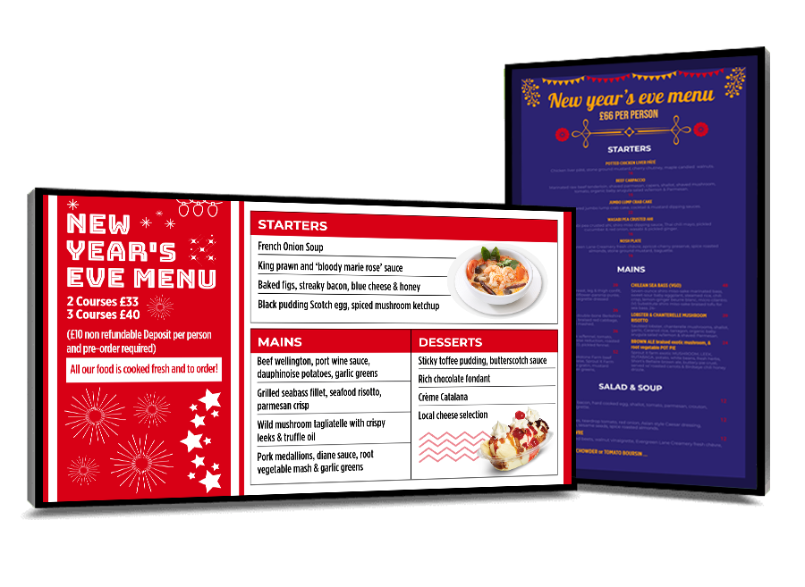 MenuRepo | Design the best and easy restaurant digital menu board for New Year