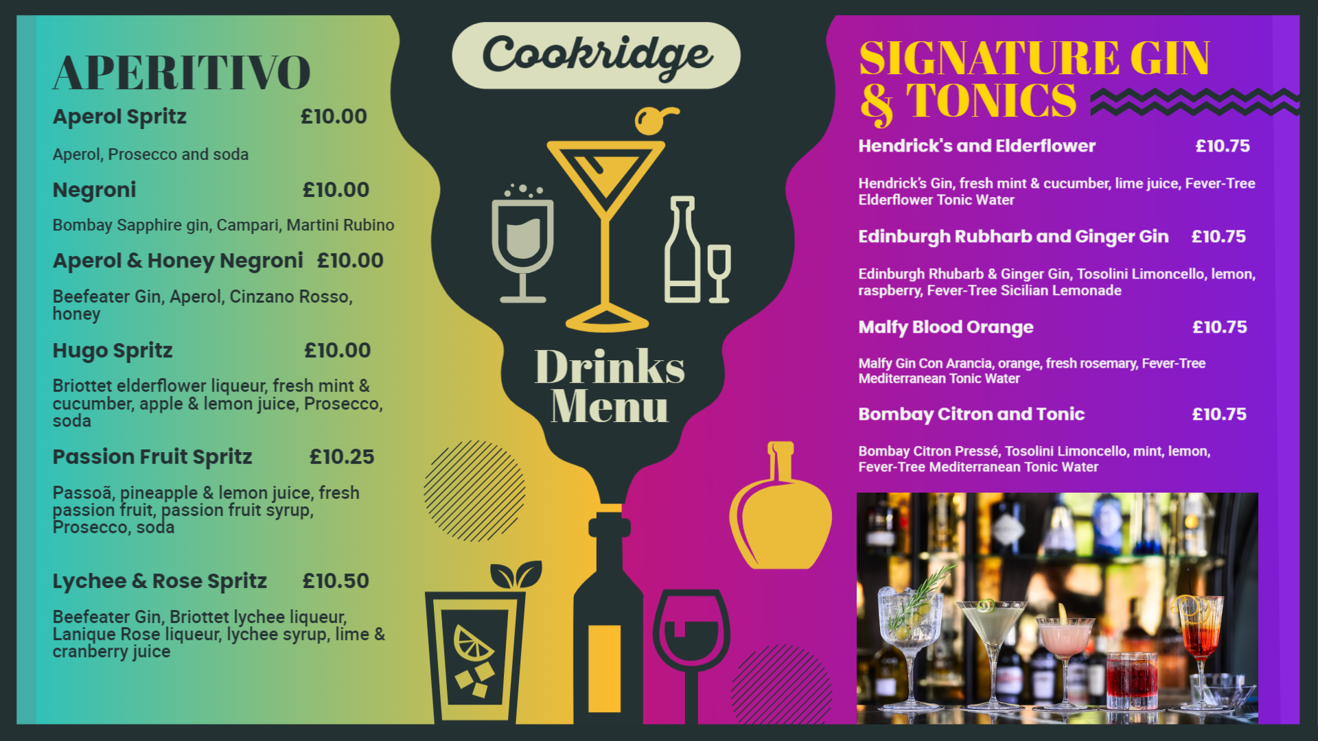 Cocktail Menu Cocktail Menu