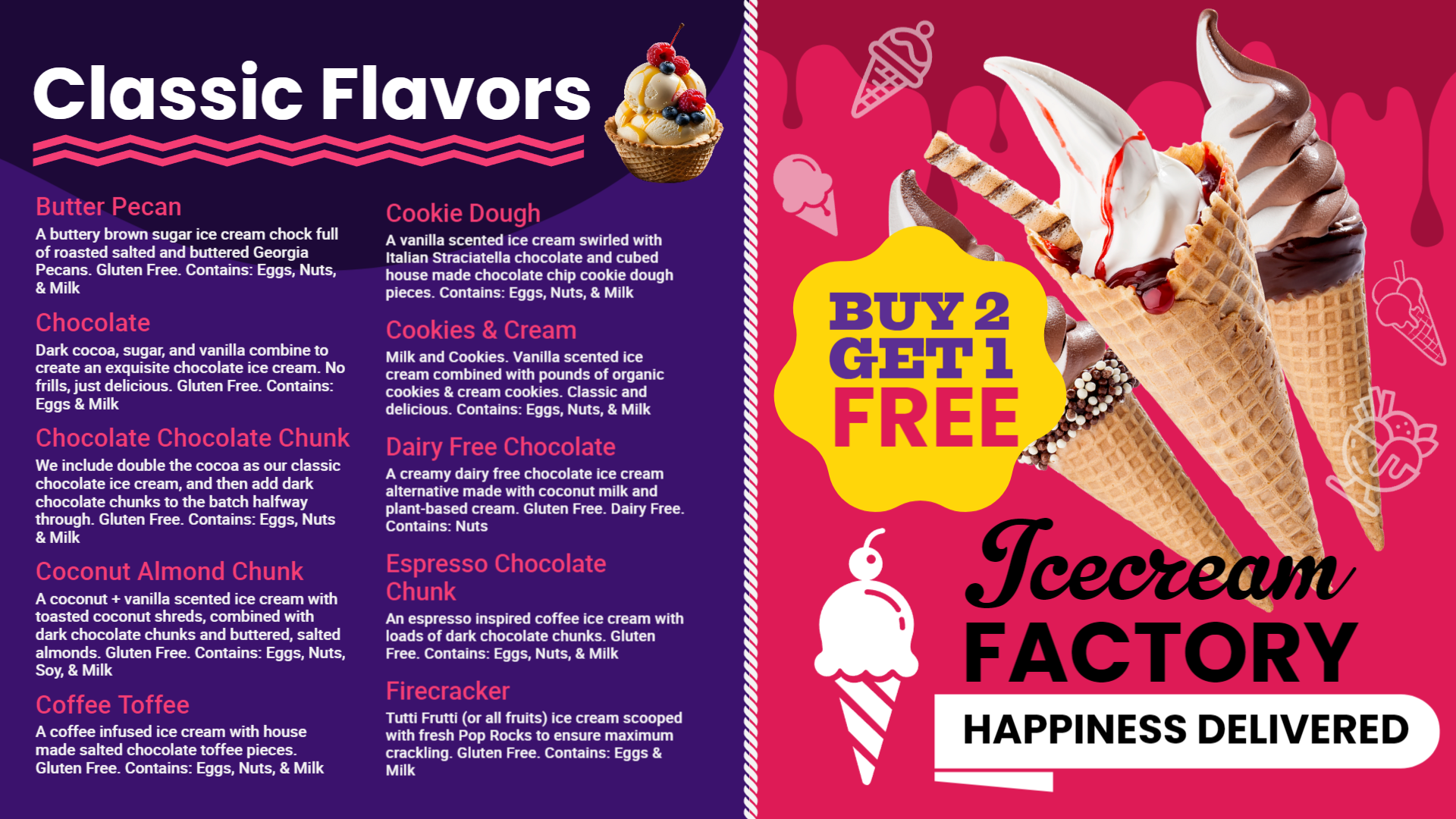 Ice Cream menu design idea Ice Cream menu design idea