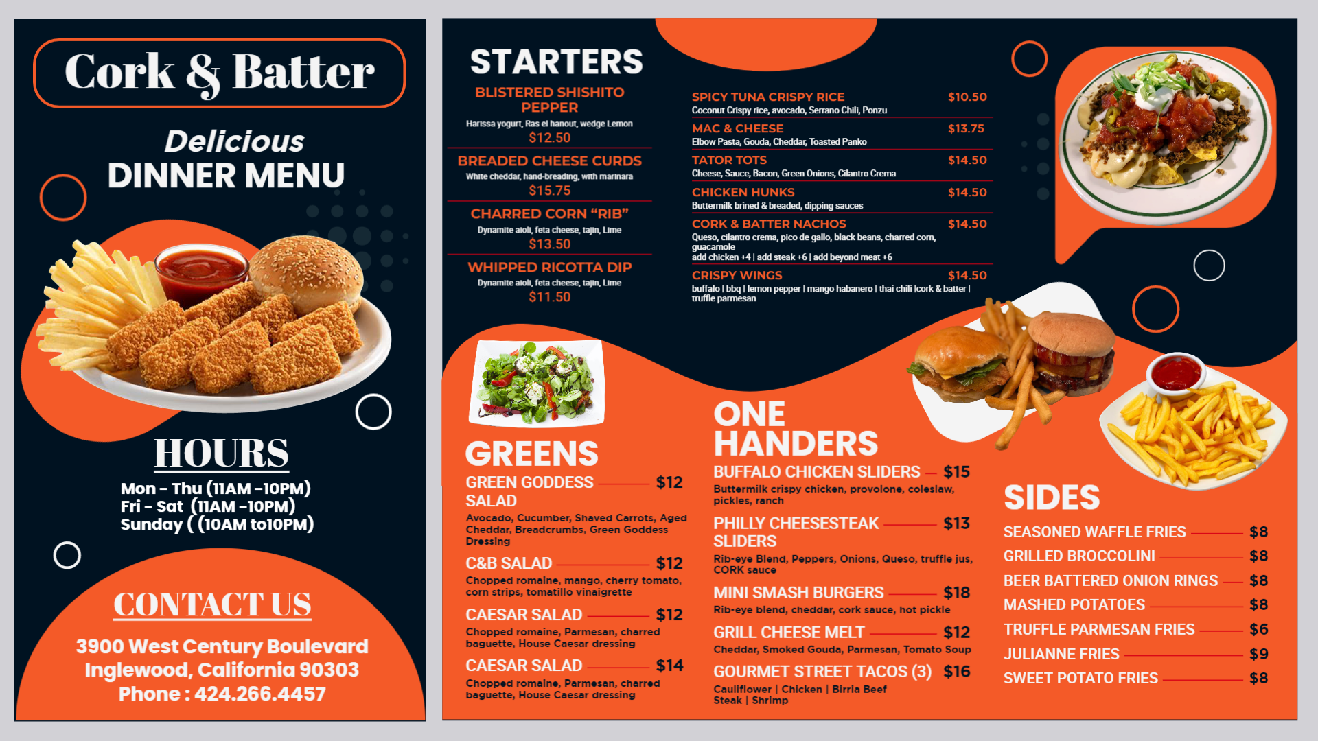 Delicious Dinner signage menu Delicious Dinner signage menu