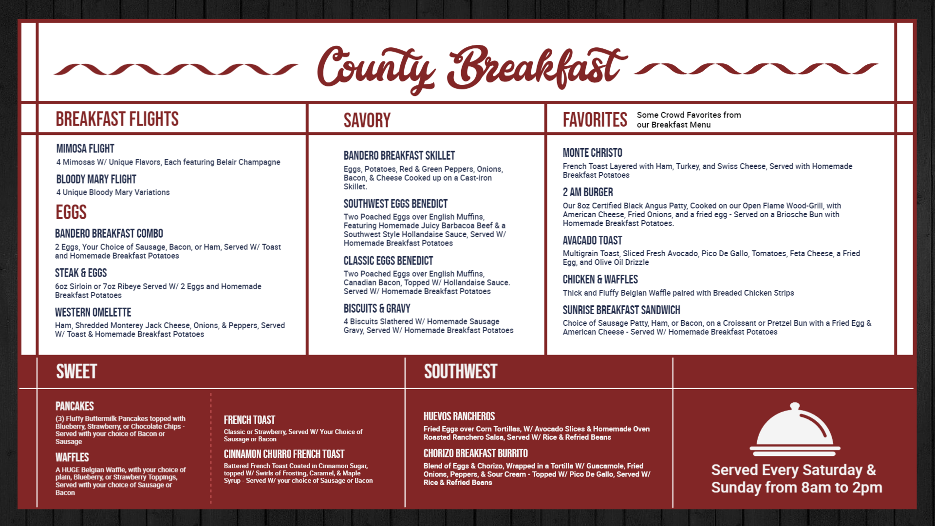 Editable Breakfast digital menu Editable Breakfast digital menu