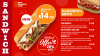 Light and refreshing sandwich menu designs