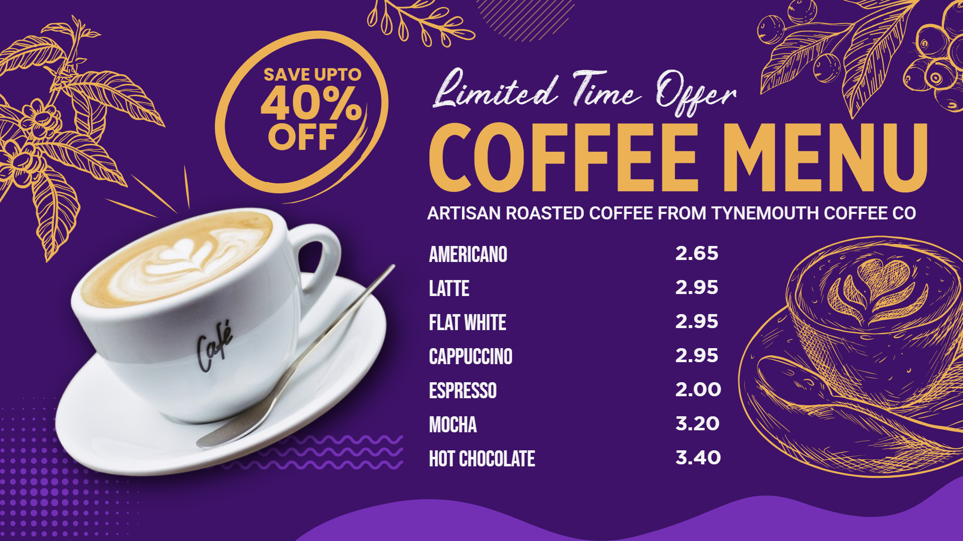Free Coffee menu design Template Free Coffee menu design Template