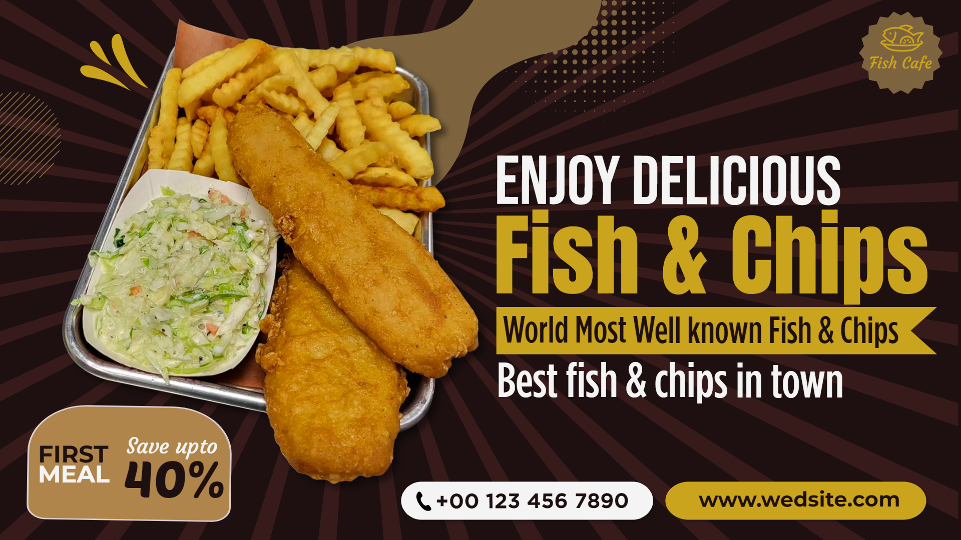Simple Signage Fish & Chips Menu Template Simple Signage Fish & Chips Menu Template