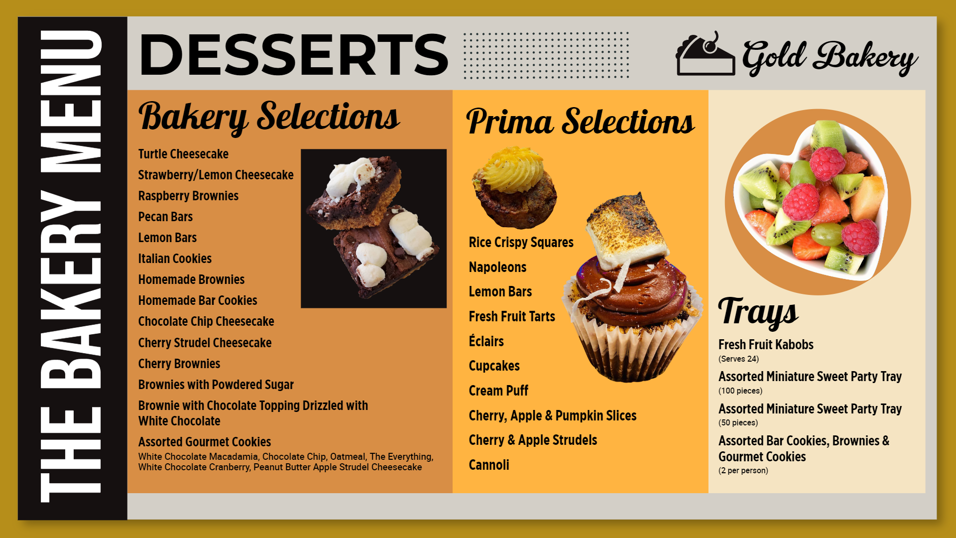 Editable Desserts Digital Menu Editable Desserts Digital Menu