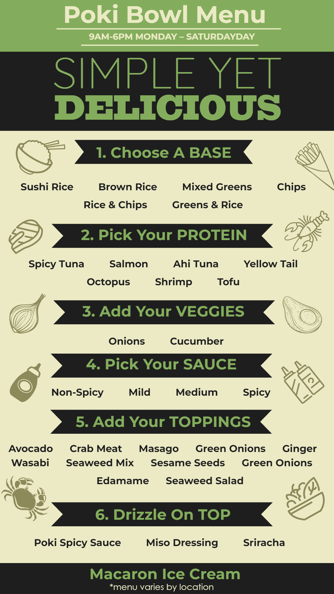 Best Poke Bowl digital display menu Board Ideas Best Poke Bowl digital display menu Board Ideas