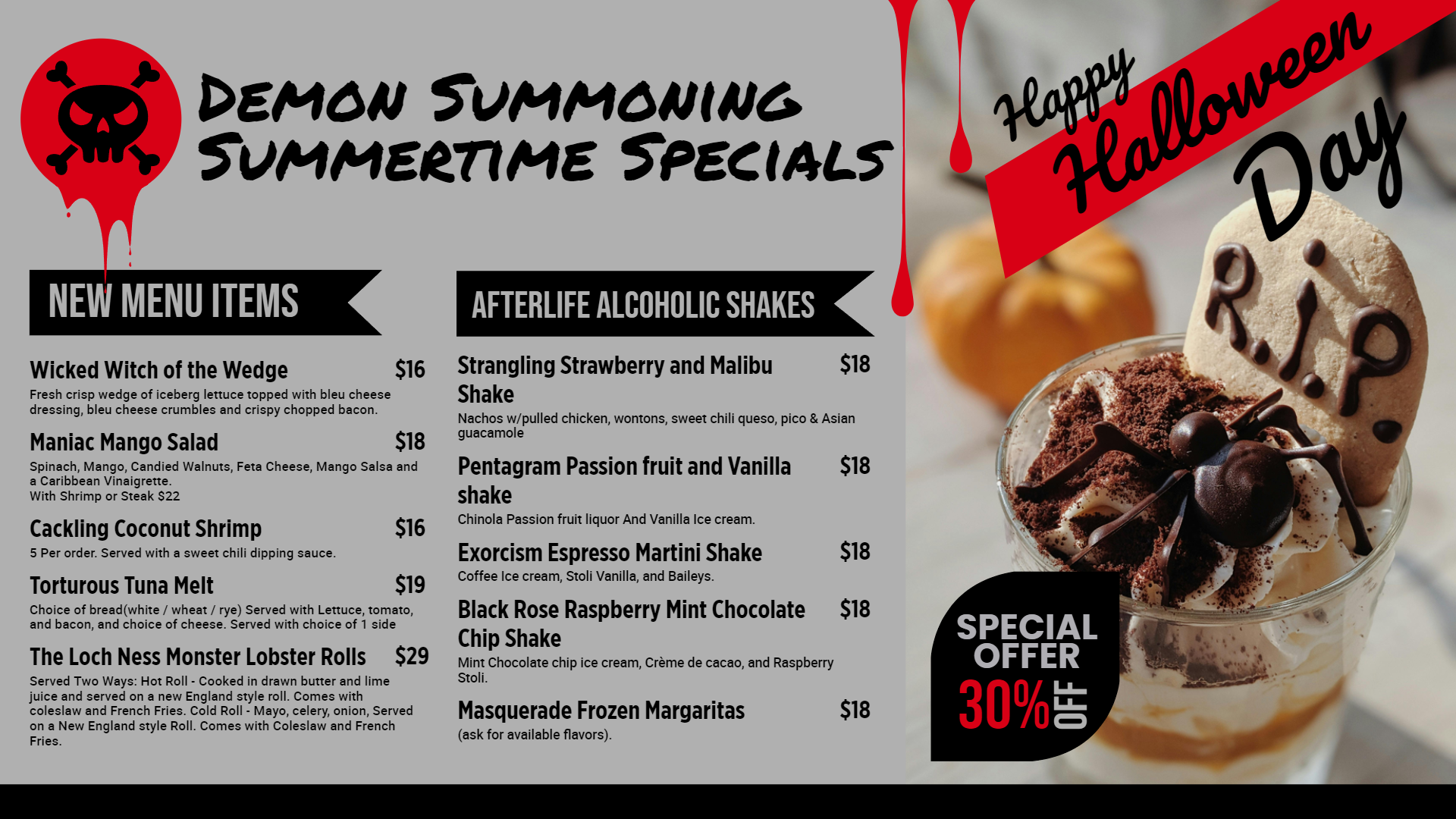 Happy Halloween Day Special Digital Menu Ideas Happy Halloween Day Special Digital Menu Ideas