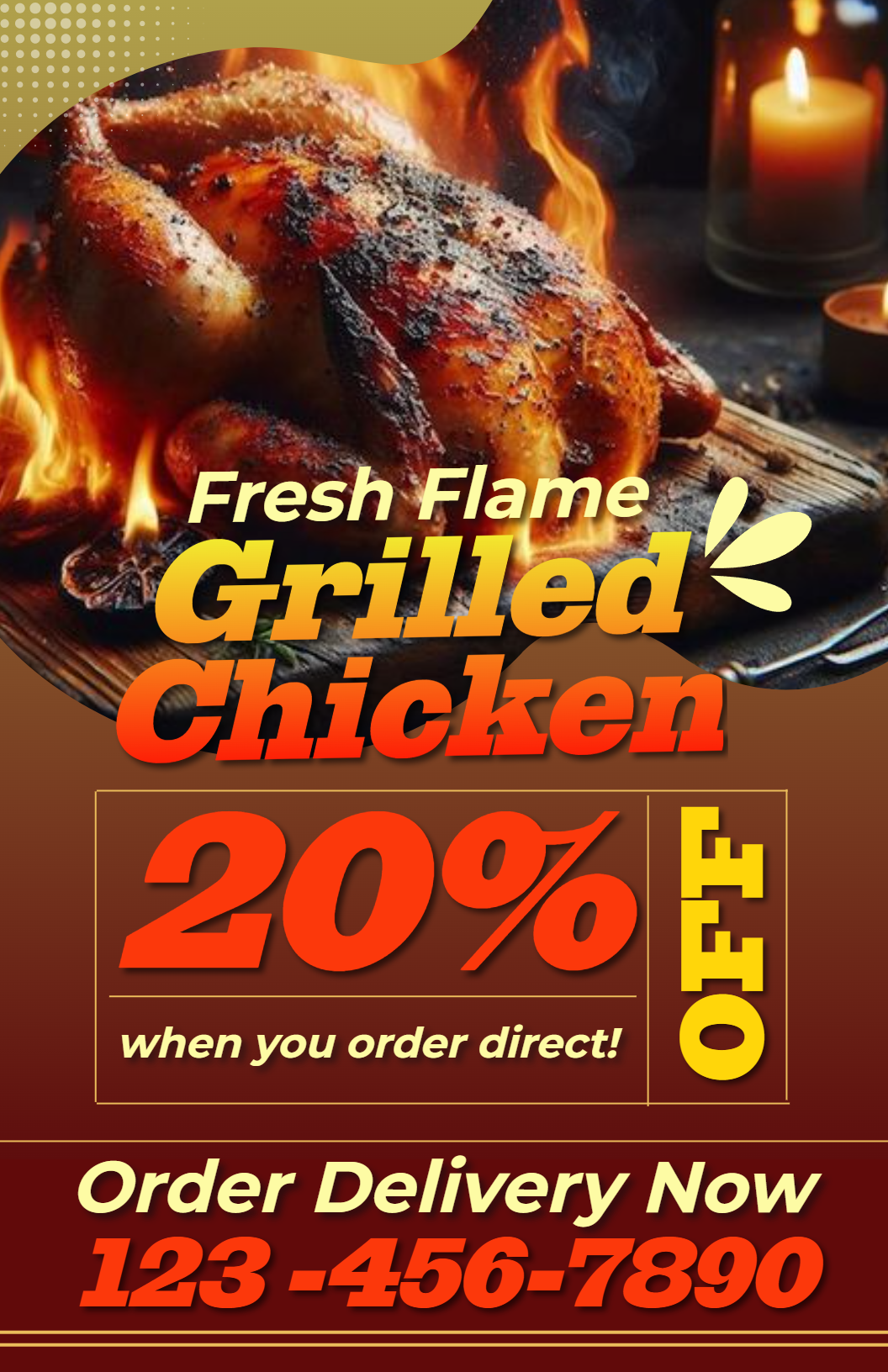 Grilled Chicken Poster Design Grilled Chicken Poster Design