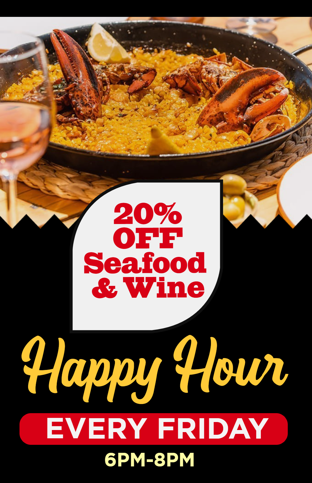 Happy hour Poster Design Happy hour Poster Design