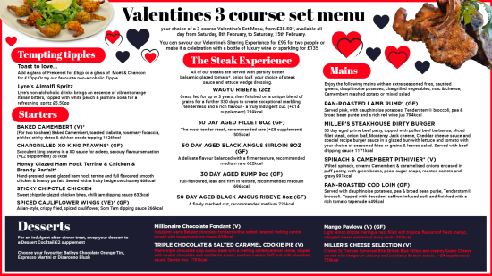 Valentine's day Digital menu Ideas