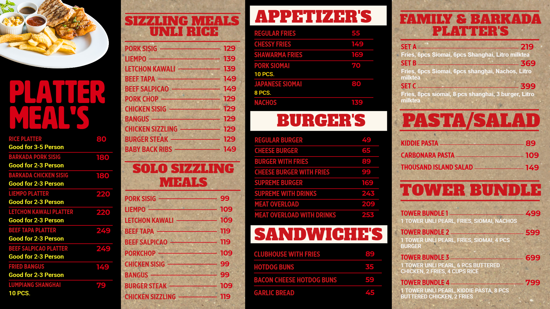 Restaurant digital Menu Template Restaurant digital Menu Template