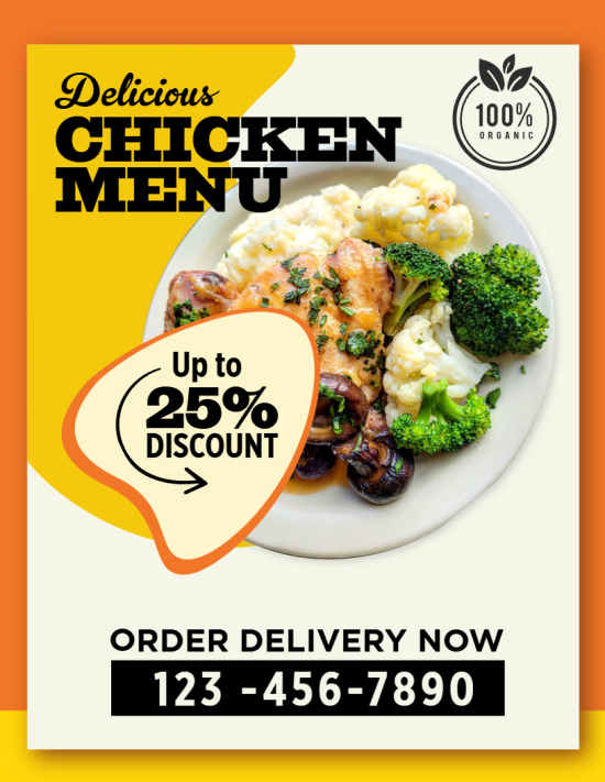 Delicious Chicken Plate Flyers Ideas 
