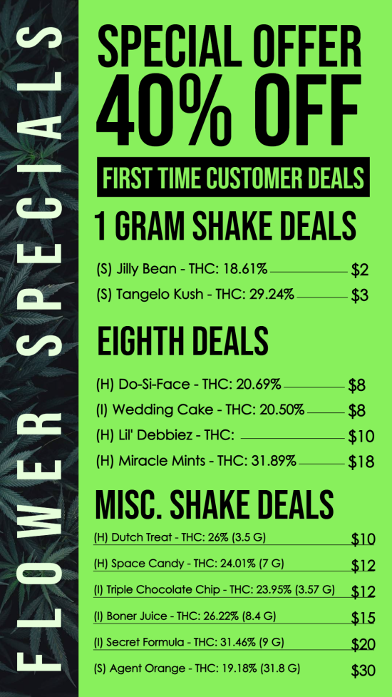 Dispensary flower Special Digital Template
