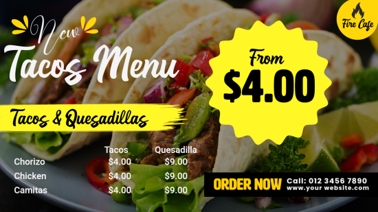 Best Tacos Menu Design Template Ideas