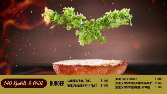 Best burger video menu template