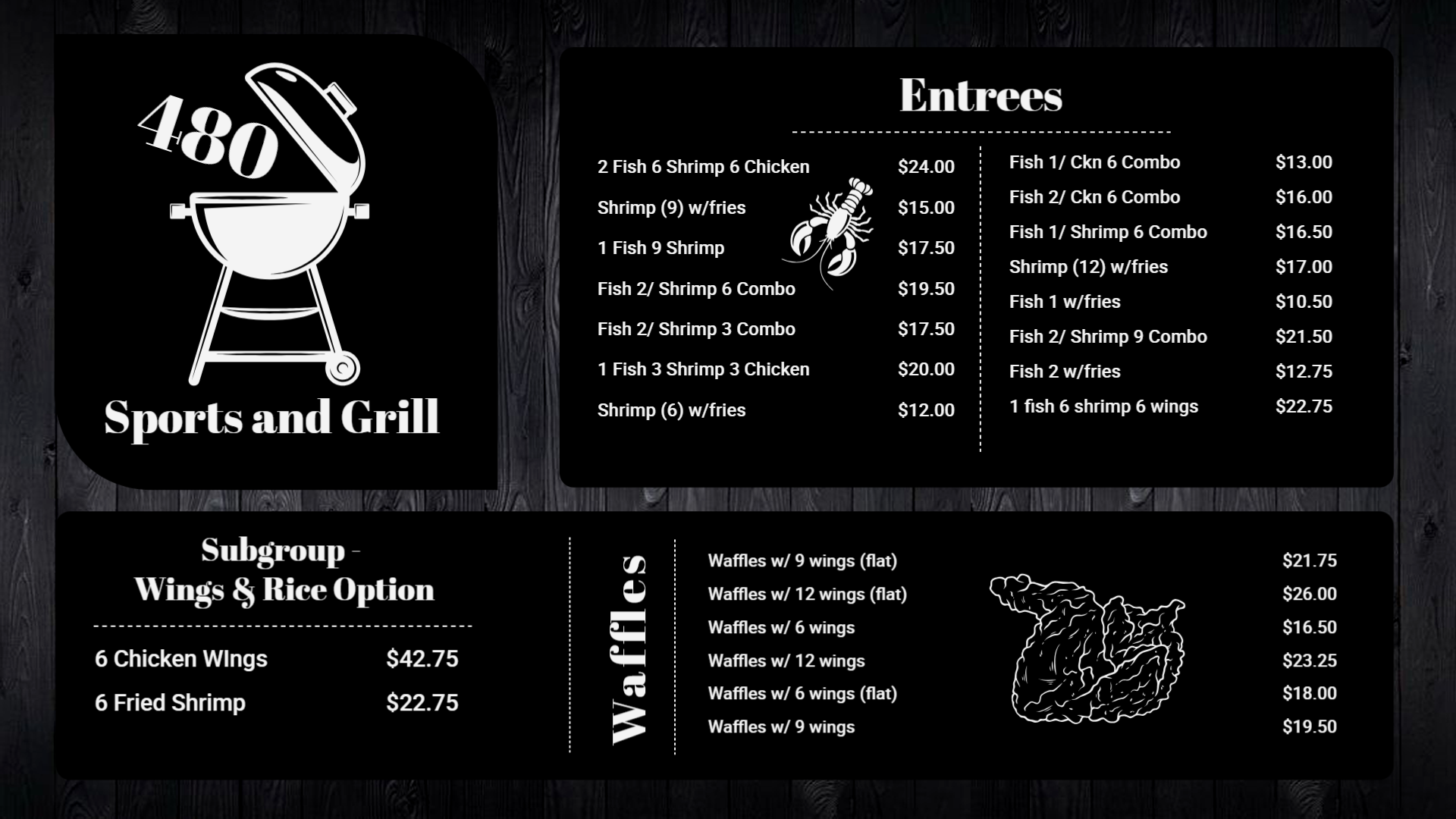 Special Grill digital menu template