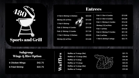 Special Grill digital menu template