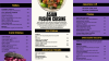 Asian food dinner menu