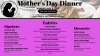 Mother's Day Dinner Digital Menu