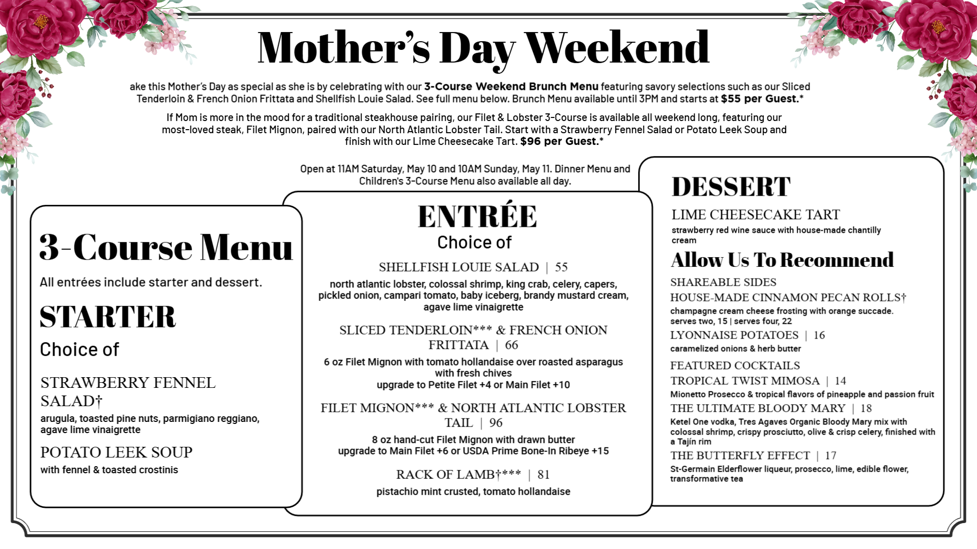 Mother’s Day Weekend Digital Menu Ideas Mother’s Day Weekend Digital Menu Ideas