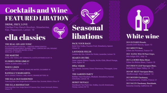 Cocktails and Wine Digital menu Template