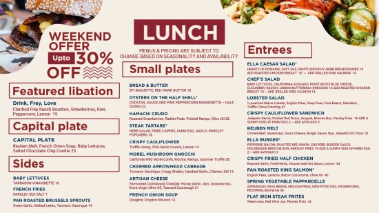 Simple  lunch menu design