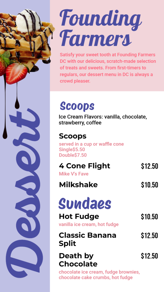 Dessert wall menu P 1