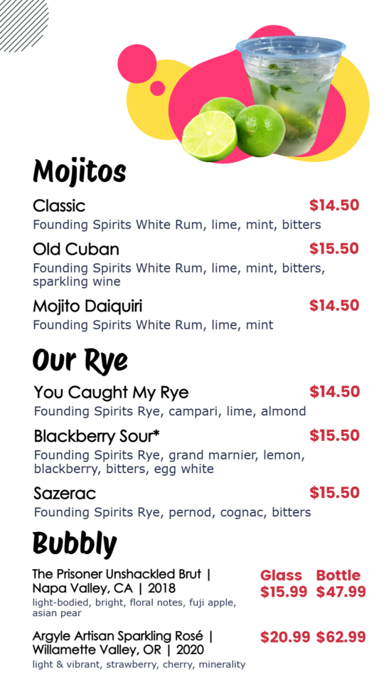 Drink menu part 4