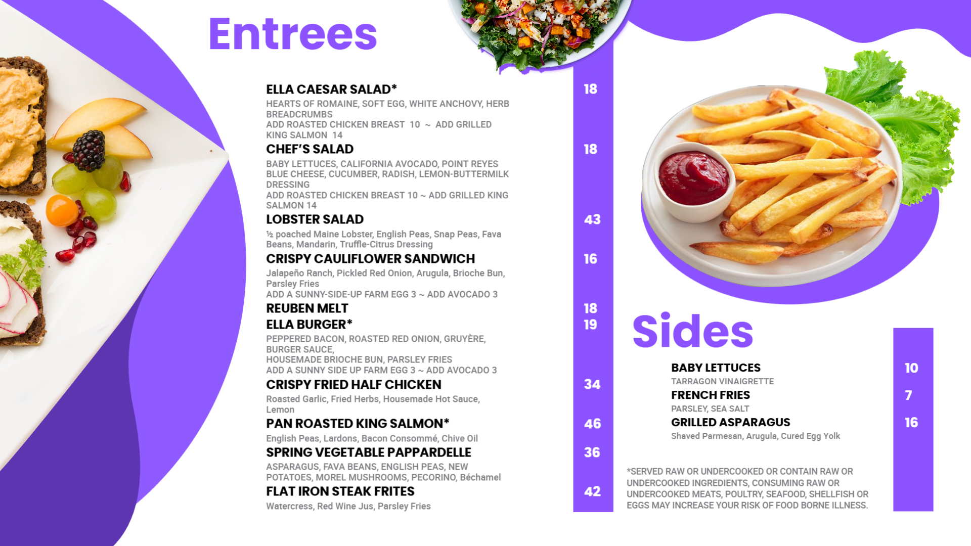 Lunch Wall menu design part 1