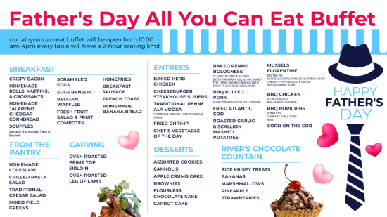 Father's day Buffet menu design