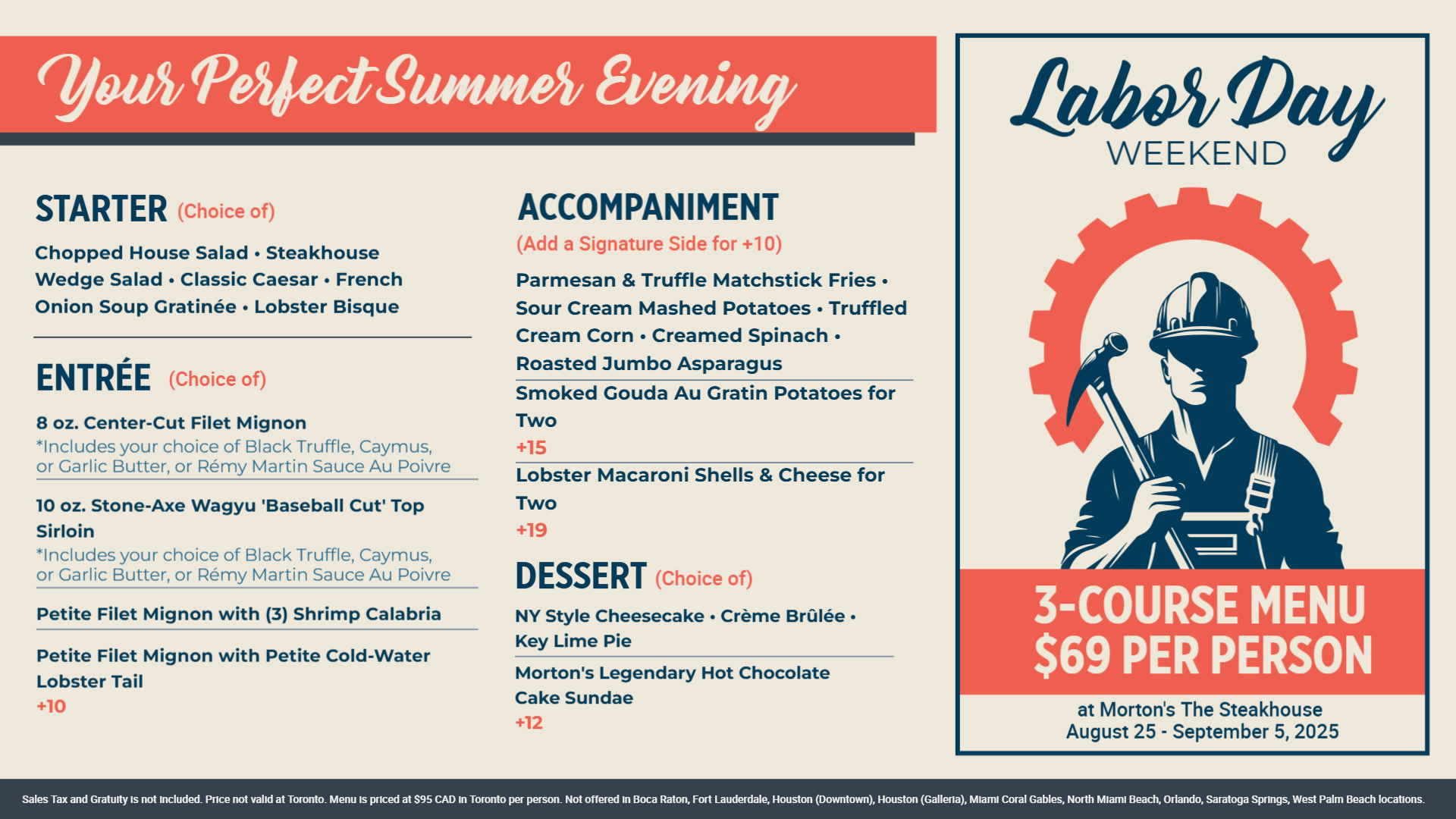 Labor Day Menu