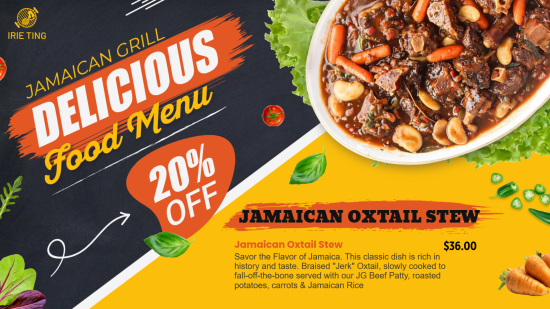 Jamaican Offer Menu