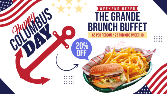 Columbus day offer menu