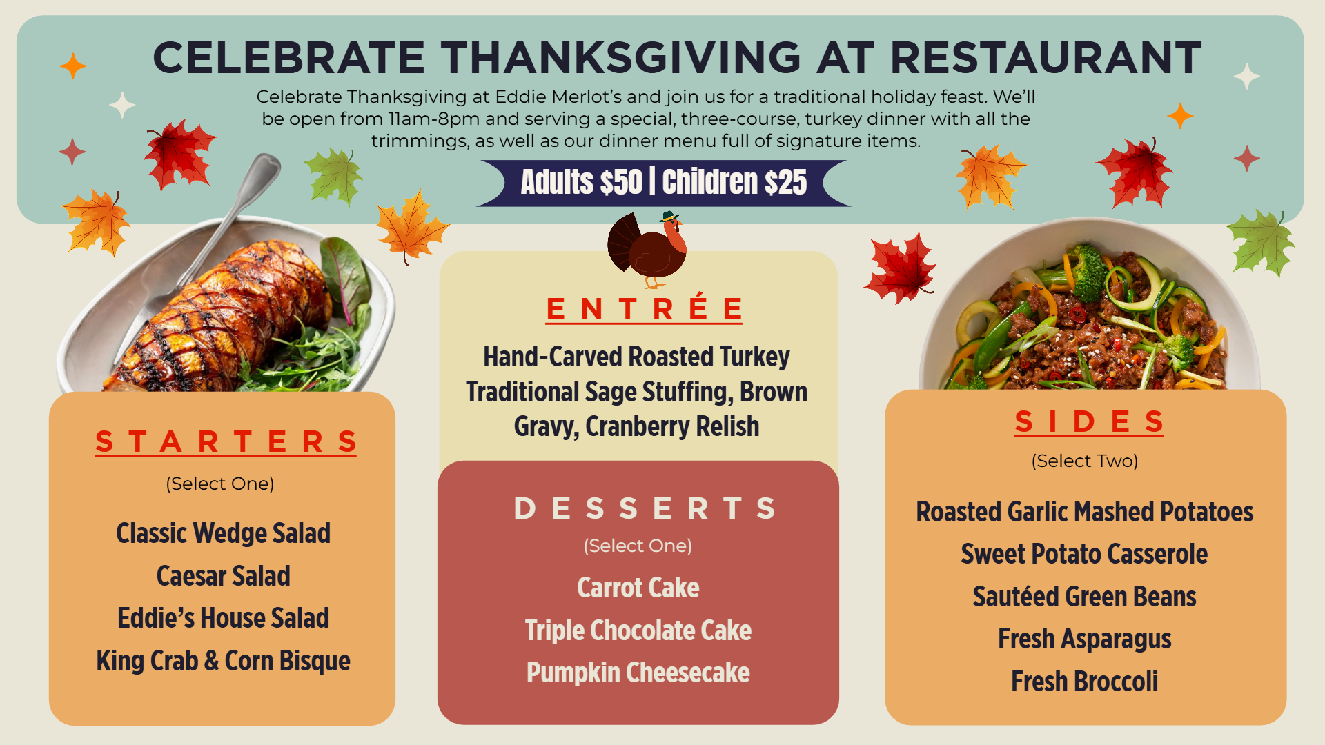 Thanksgiving menu design idea