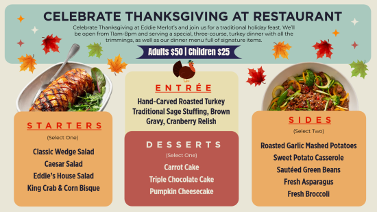 Thanksgiving menu design idea