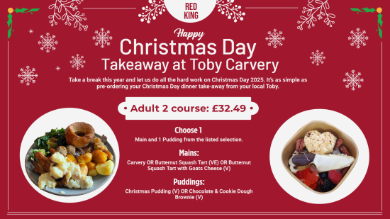 Christmas digital menu template