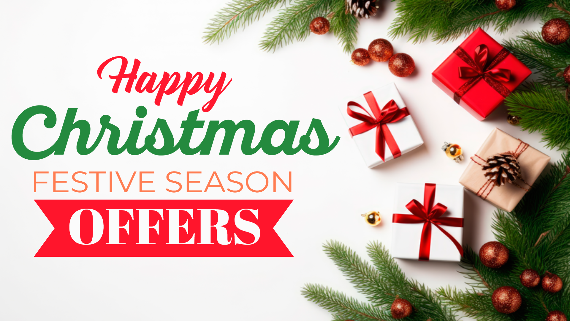 Christmas Digital Menu design offers