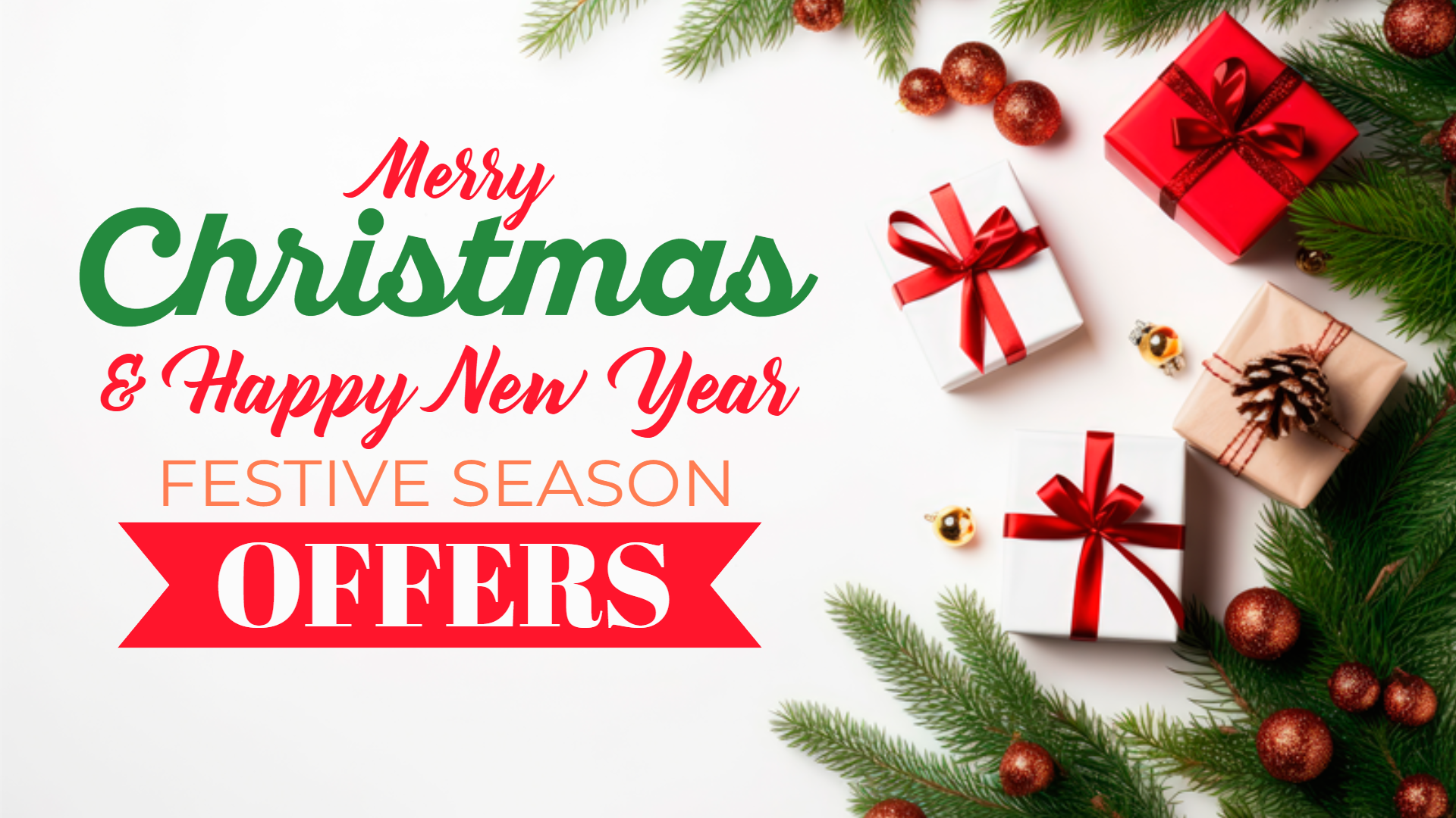 Christmas Digital Menu design offers