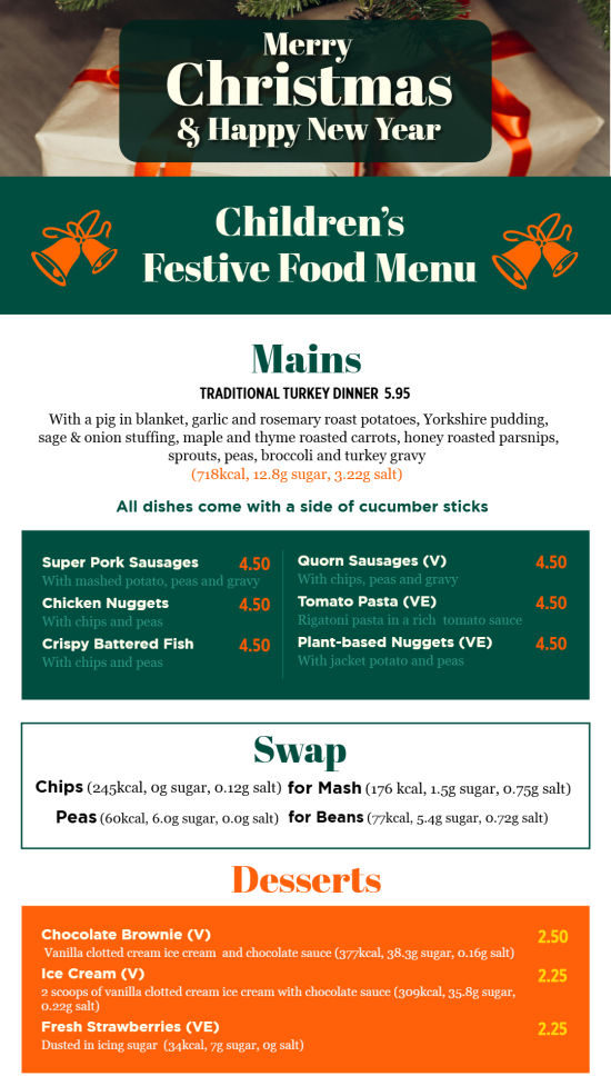 Christmas digital signage player menu