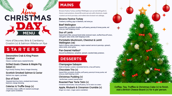 Christmas display menu board