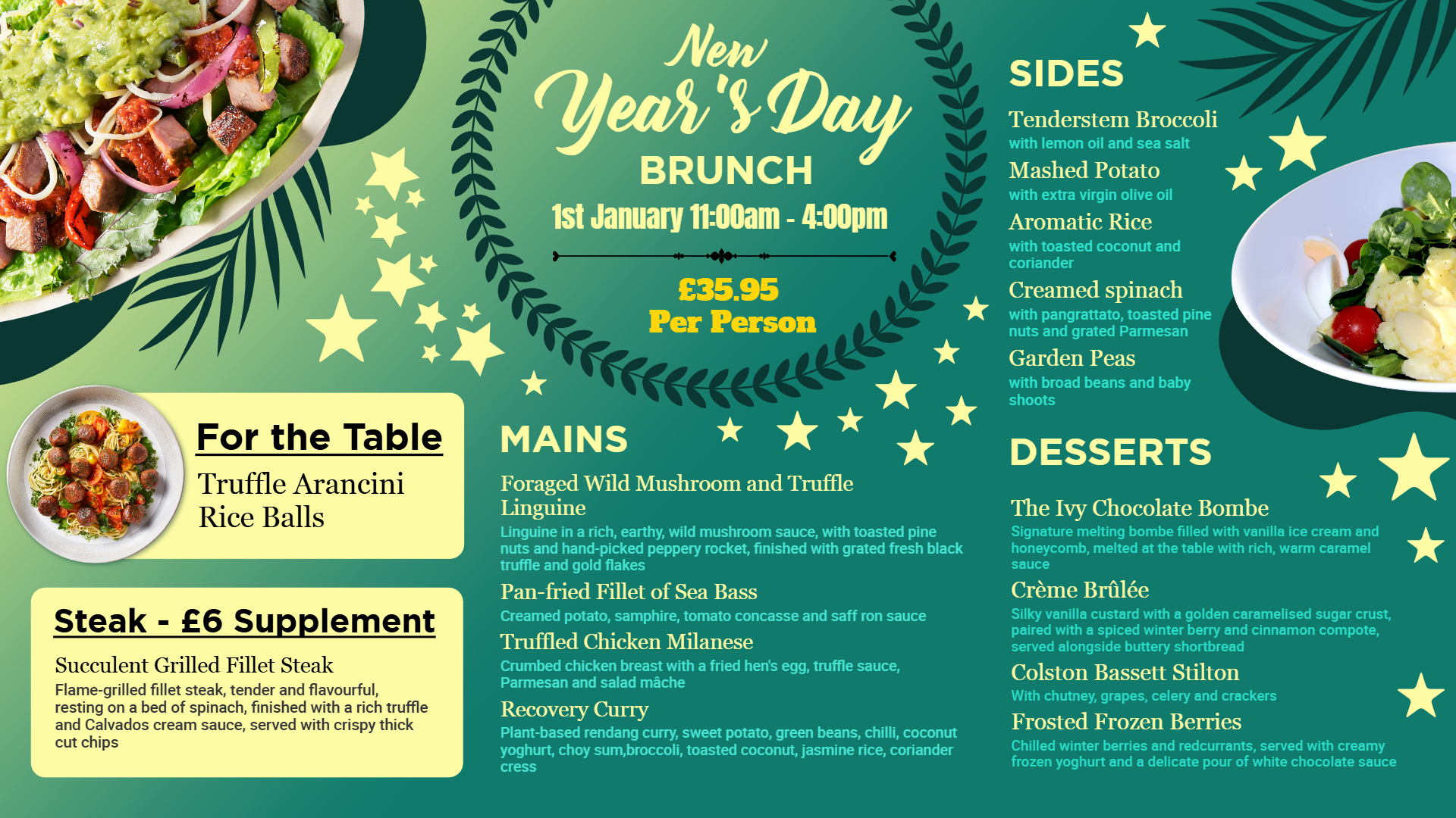 New Year menu board software