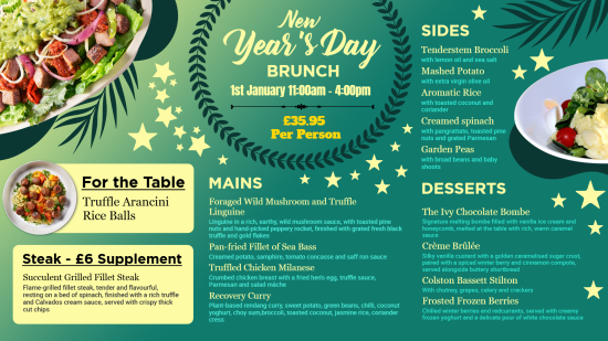 New Year menu board software