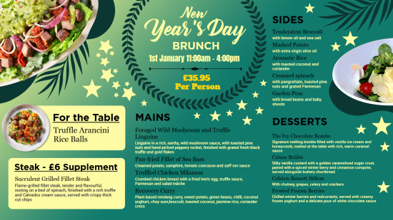 New Year menu board software